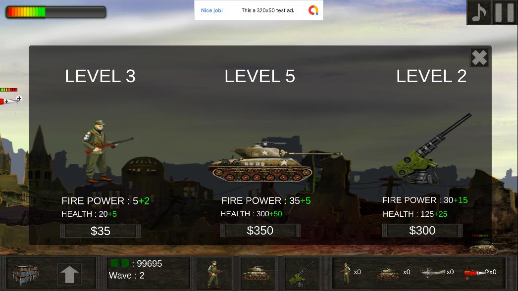 2D War Game UNITY3D 2018.3 by hsyntzgl CodeCanyon